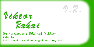 viktor rakai business card